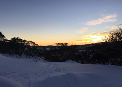 Sunset over Highway Alpine logde